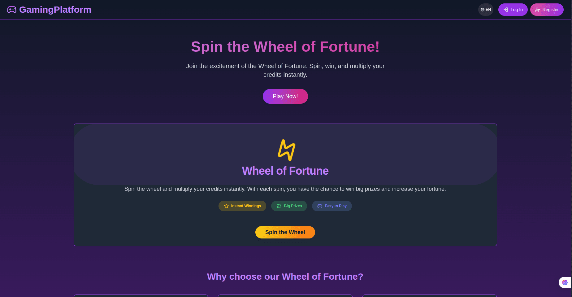 Gaming Platform — project by Faisal Abbas
